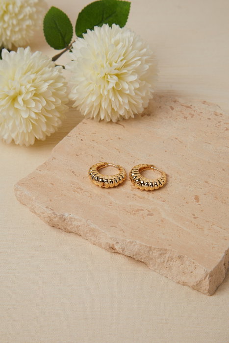Heliophilia Silver Pendientes de Metal Dorados